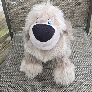 Disney Fluffy Dog Plush - Cream and Black